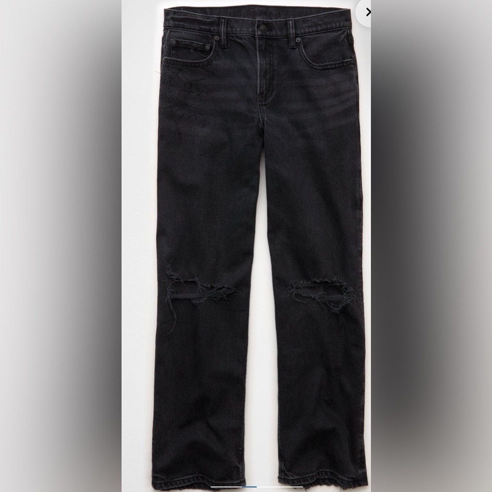 American Eagle  Black Straight Leg Jeans